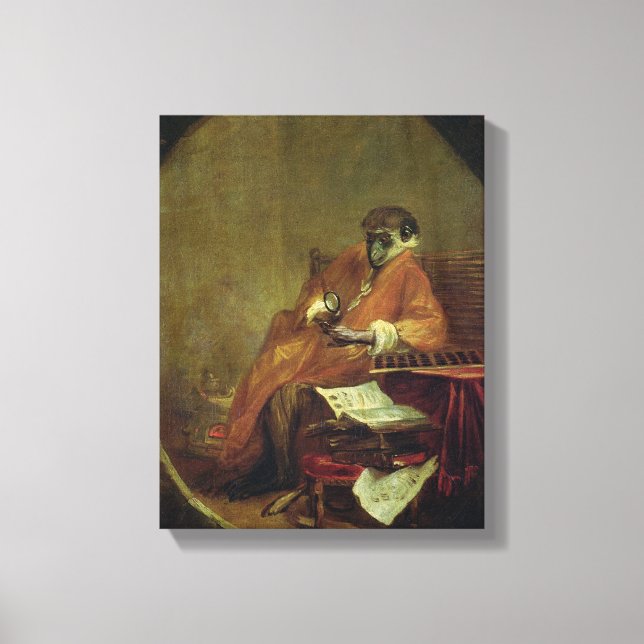 Lienzo El anticuario de los monos, 1740 (Anverso)