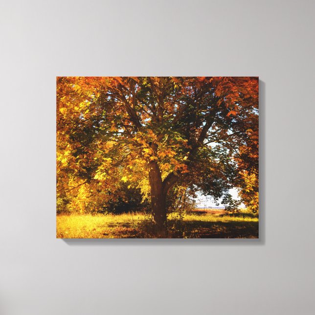 Lienzo El árbol de otoño (Anverso)