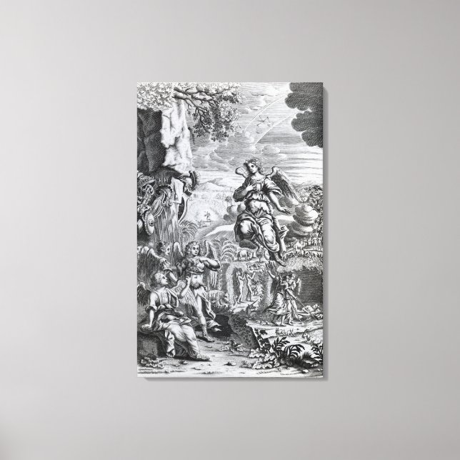 Lienzo El arcángel Uriel informa a Gabriel (Anverso)