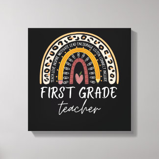 Lienzo El arco iris de los profesores de 1º grado enseña