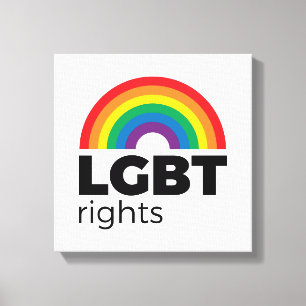 Lienzo El arcoiris de los derechos LGBT