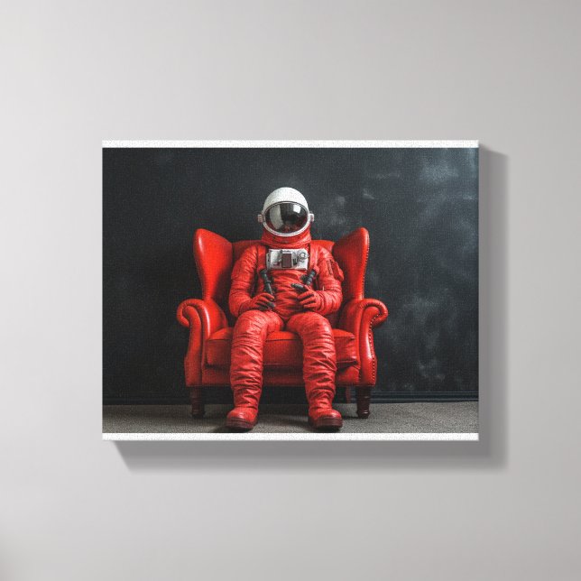 Lienzo El astronauta rojo (Anverso)