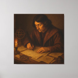 Lienzo El astrónomo renacentista en acción