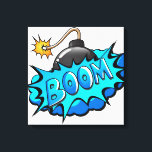 Lienzo ¡El auge de la bomba al estilo cómico pop!<br><div class="desc">Este retro estilo cómico Boom! es perfecto para cualquier coleccionista de superhéroes o fan boy. Los gráficos brillantes tienen líneas duras y colores llamativos.</div>