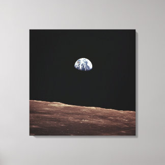 Lienzo El aumento de la Tierra desde la superficie lunar