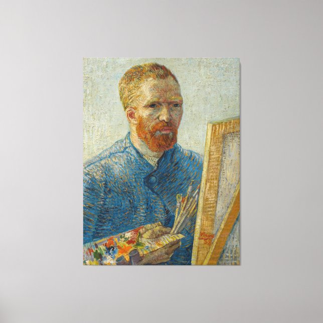 Lienzo El autorretrato de Vincent Van Gogh Master Artisan (Anverso)