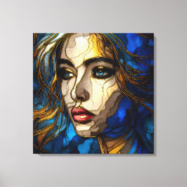 Lienzo El azul y la elegancia dorada - la IA en alza