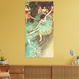 Lienzo El bailarín verde de Edgar Degas, ballet vintage