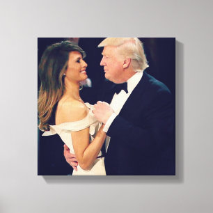 Lienzo El baile de Trump y Melania