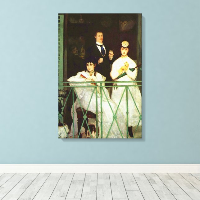 Lienzo El Balcón (Le Balcon) de Edouard Manet (Insitu (piso de madera))