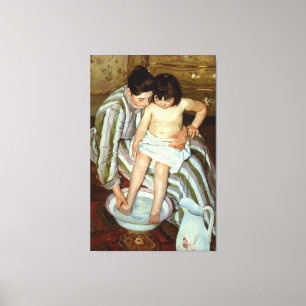 Lienzo El baño infantil de Mary Cassatt (alrededor de 189