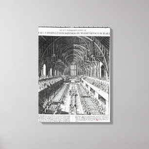 Lienzo El banquete de la coronación en Westminster Hall