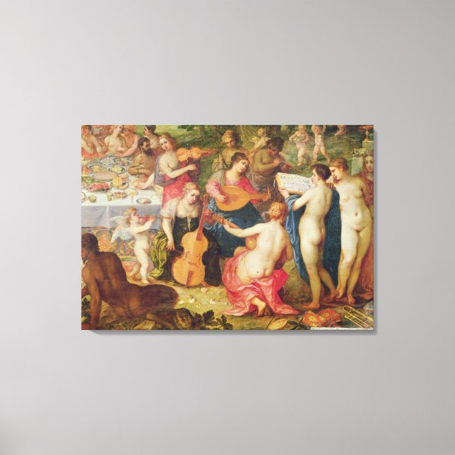 Lienzo El banquete de los dioses (Anverso)