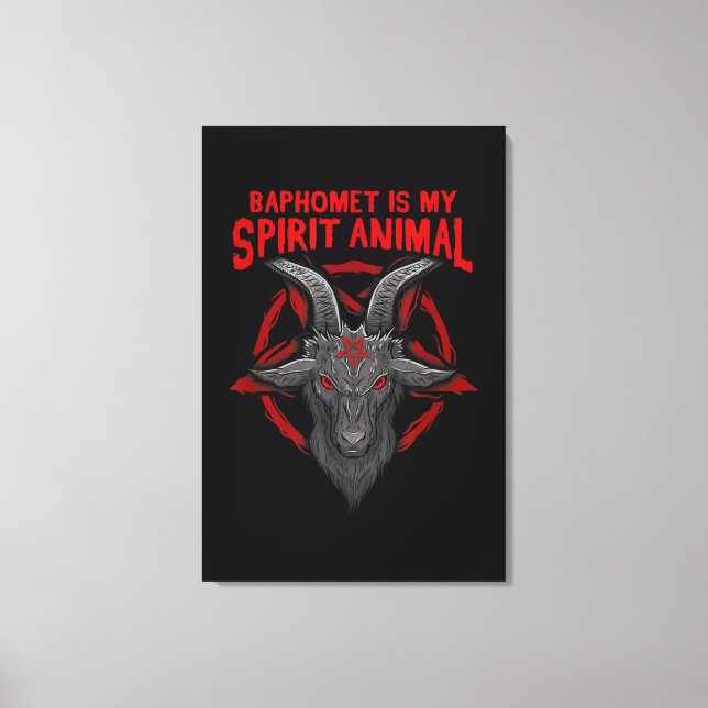 Lienzo El Baphomet Es Mi Animal Espiritual I La Cabra Ocu (Anverso)