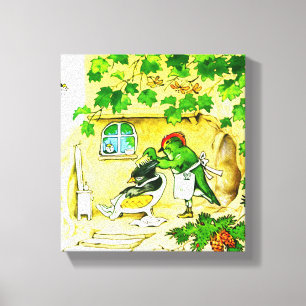 Lienzo El barbero de las aves