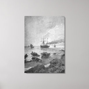 Lienzo El barco de vapor Vladivostok en el río Yangtze