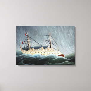 Lienzo El barco en la tempestad   Henri Rousseau