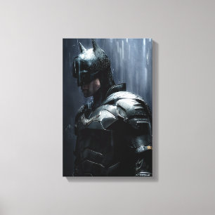 Lienzo El Batman en la lluvia