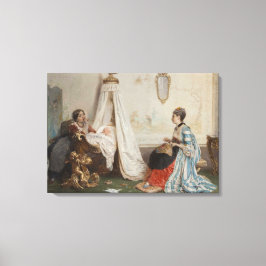 Lienzo El bebé duerme (de Gerolamo Induno)