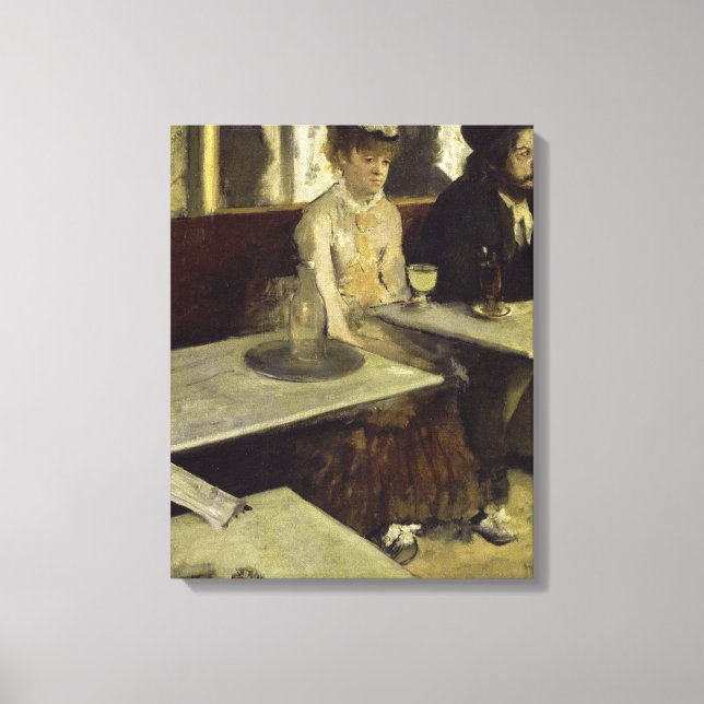 Lienzo El bebedor absinthe o L'Absinthe por Edgar Degas (Anverso)