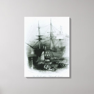 Lienzo El Bellerophon en el sonido de Plymouth