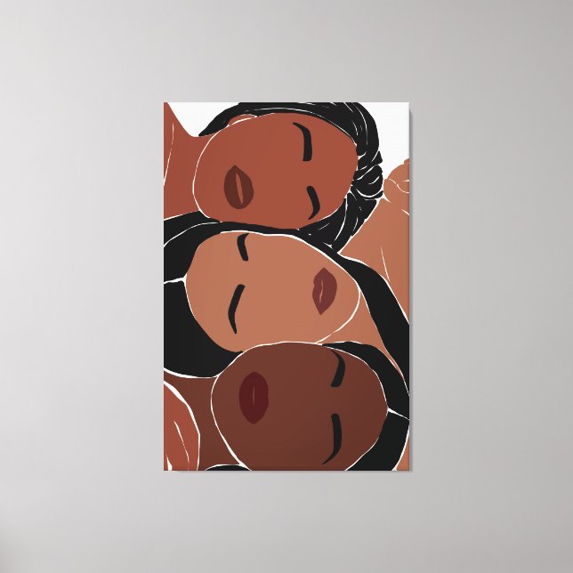 Lienzo El bello empoderamiento de las mujeres afroamerica (Anverso)