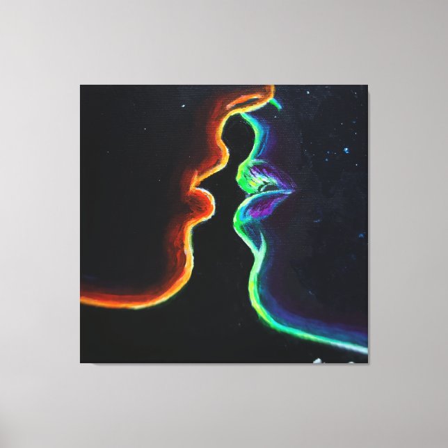 Lienzo El beso (Anverso)