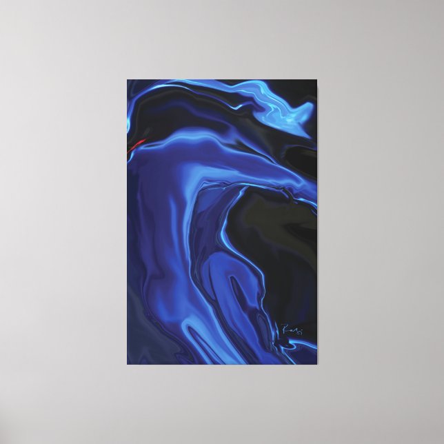 Lienzo El beso azul (Anverso)