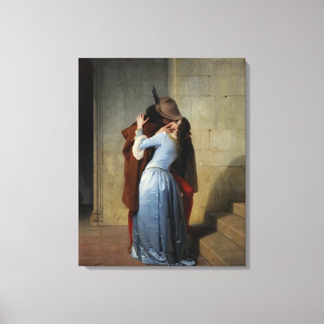 Lienzo El beso (de Francesco Hayez) (Anverso)