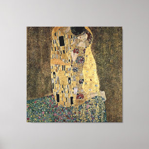 Lienzo El beso de Gustav Klimt (alrededor de 1908)