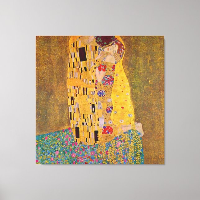 Lienzo El beso de Klimt (Anverso)