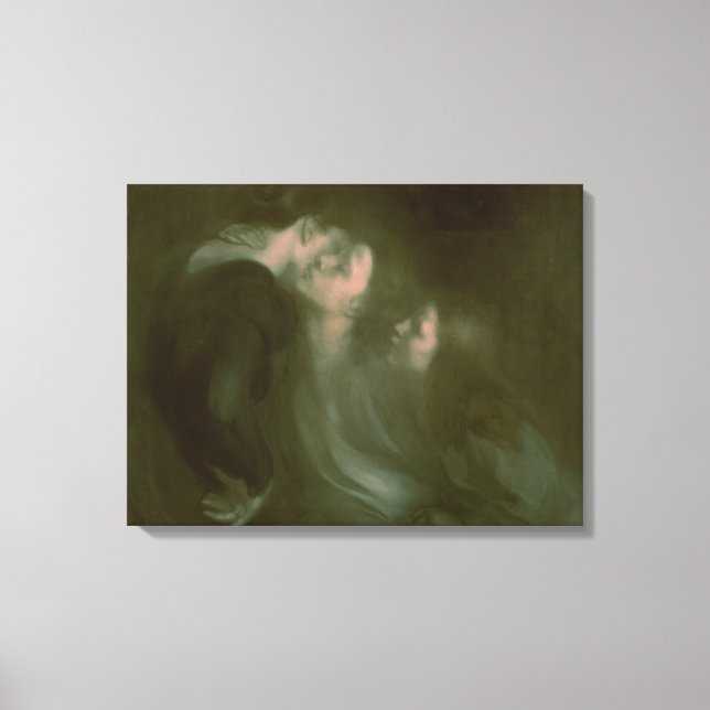 Lienzo El beso de su madre, años 1890 (Anverso)