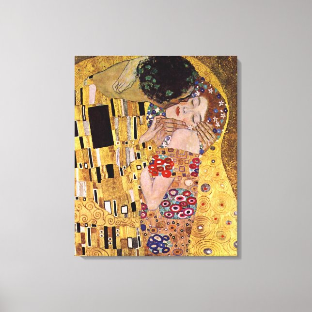 Lienzo El beso, Gustav Klimt (Anverso)