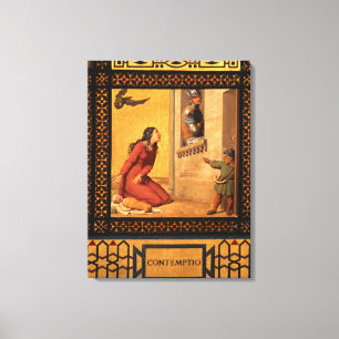 Lienzo El bien y el mal: Desprecio, 1832 (detalle de