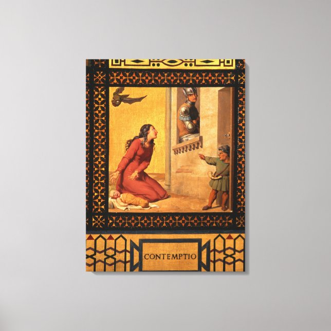 Lienzo El bien y el mal: Scorn, 1832 (detalle del 89709)  (Anverso)