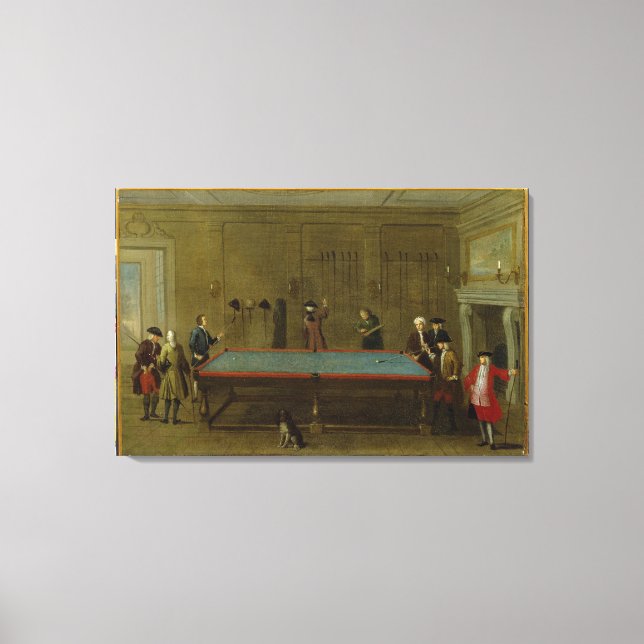 Lienzo El Billiard Room (aceite sobre lienzo) (Anverso)