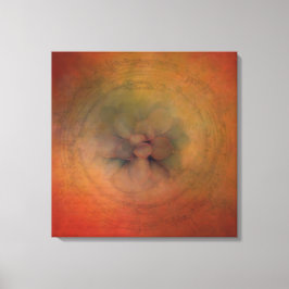 Lienzo El Boho Art Suculta Sobre El Fondo Naranja Textura