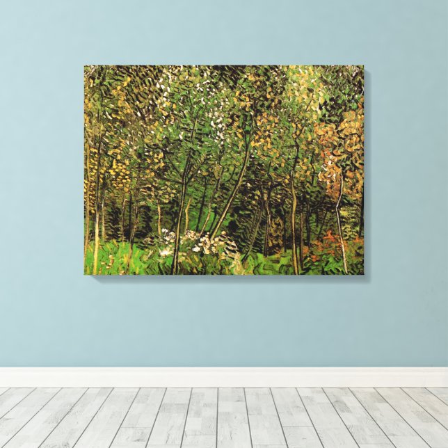 Lienzo El bosque por Vincent van Gogh (Insitu (piso de madera))