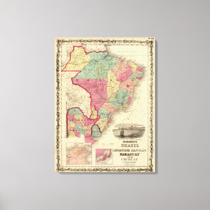 Lienzo El Brasil, la República Argentina, Paraguay, y
