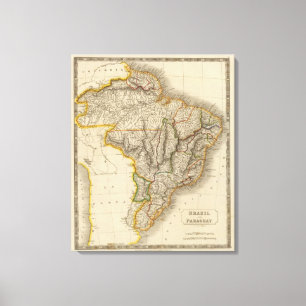 Lienzo El Brasil y Paraguay