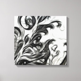 Lienzo El brillante inverso floral