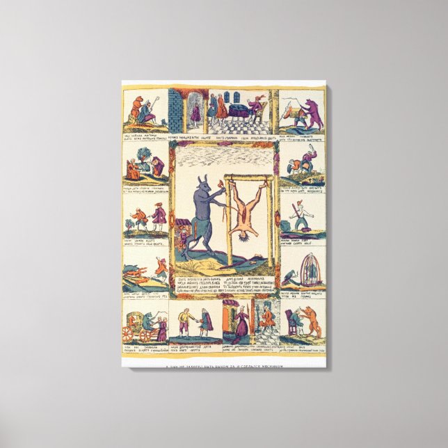 Lienzo El buey prefiere ser carnicero, ruso, a fines del  (Anverso)