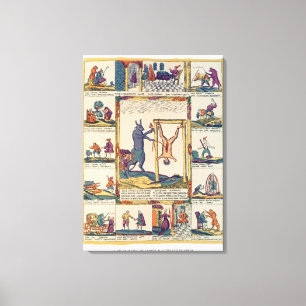 Lienzo El buey prefiere ser carnicero, ruso, tarde décim