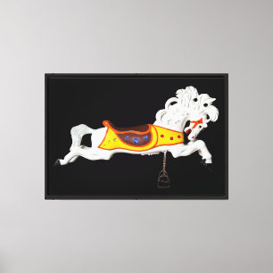 Lienzo El caballo de carrusel de Parker con melena volado