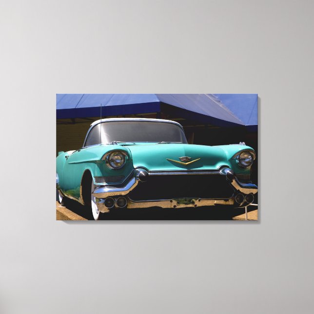 Lienzo El Cadillac convertible verde de Elvis Presley en (Anverso)
