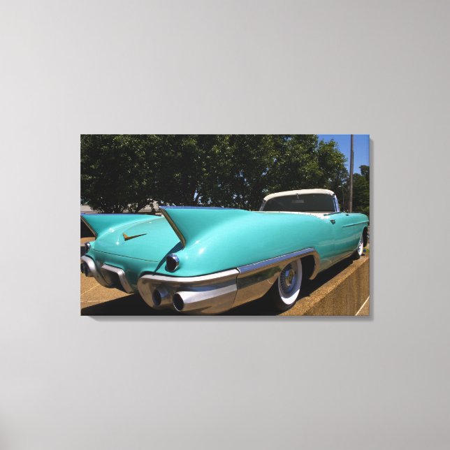 Lienzo El Cadillac convertible verde de Elvis Presley en (Anverso)