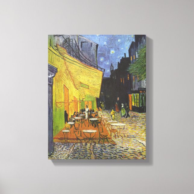 Lienzo El café de la terraza de Van Gogh (Anverso)