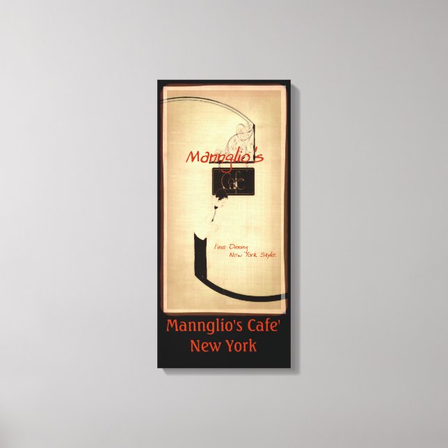 Lienzo El café de Mannglio' (Anverso)