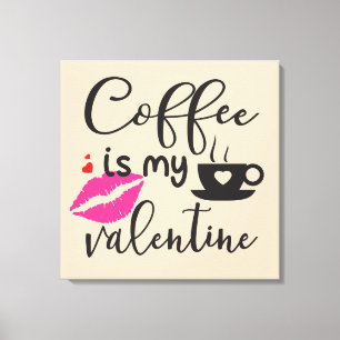 Lienzo El café es de mi mujer de San Valentín