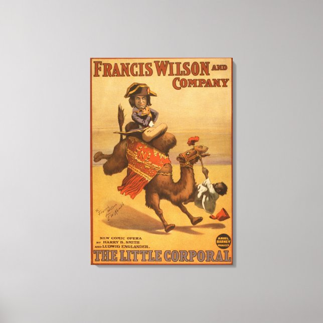 Lienzo El camello "El pequeño cabo", el teatro infantil e (Anverso)